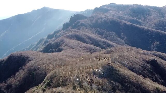 障子岳と古祖母山のドローン空撮