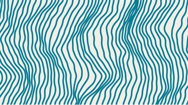 Teal wavy lines pattern on white background