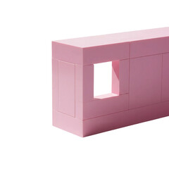 pink box isolated on white