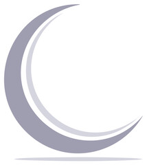 Crescent Moon, Minimalist, Silhouette Icon, Shape, New Moon, Space Symbol, Half Moon