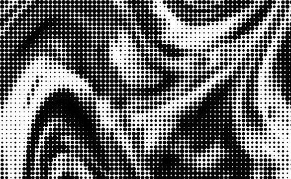 Monochrome black and white halftone overlay pattern background printing raster Grunge Dotted illustration Abstract illustration texture of dots gradient texture Vanishing polka dot Repeating dots grad