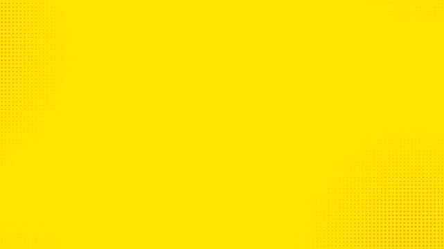 Yellow comic cartoon abstract background animation with halftone dot pattern texture
