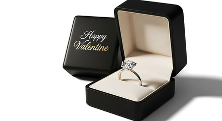 engagement ring in luxury box, proposal and wedding concept