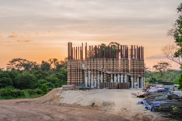 The construction of the Goya Tower is an art installation made of elephant dung bricks. The project...