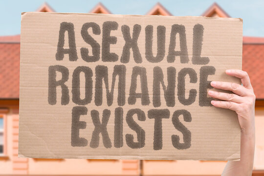 "Asexual Romance Exists" Ace individuals form loving bonds. ASEXUAL. ROMANCE. ACE. INDIVIDUALS. BONDS.