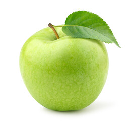 Fresh green apple isolated on white.