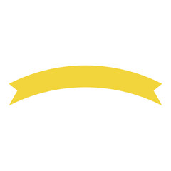 リボン　黄色　イラスト　ベクター