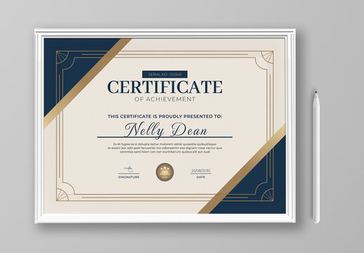 Certificate Template Layout