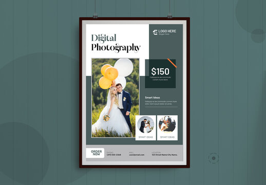 Clean modern photography flyer