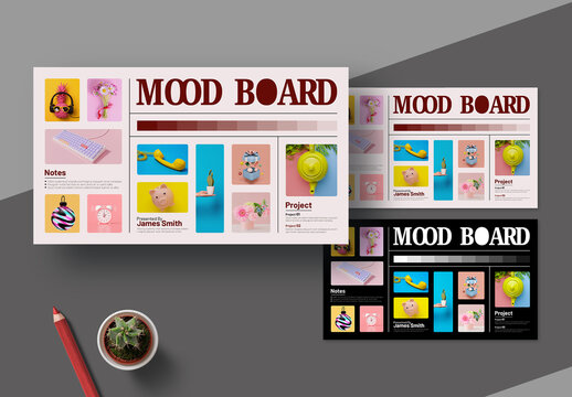 Minimal Mood Board Design Template Layout