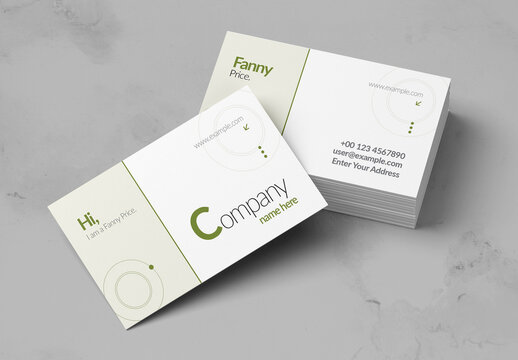 Minimalist Business Card Template Layout