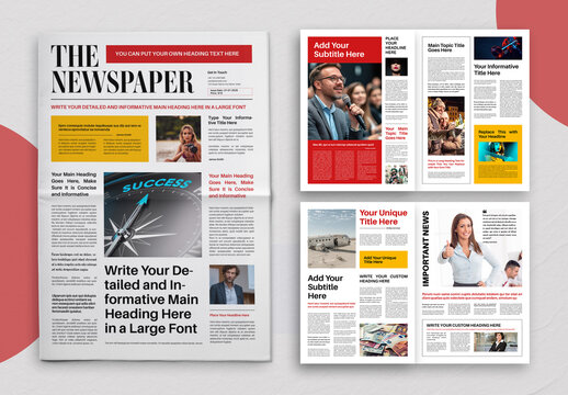 Modern And Editable Newspaper Layout Template