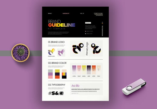 Brand Kit Design Template for Modern Business Identity