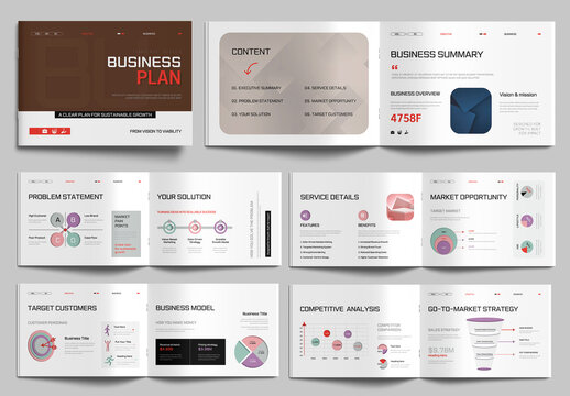 Professional Business Plan Design Template for Startups