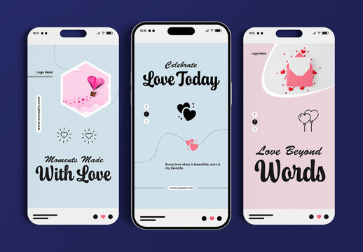 Valentine Love Story Template Design