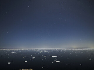 Hokkaido, Japan - February 18, 2024:  Drift ice at Nemuro strait in Hokkaido, Japan © Khun Ta