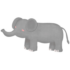 Obraz premium Watercolor Illustration Of Cute Elephant