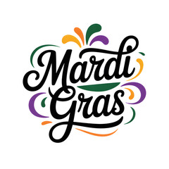 Obraz premium Vibrant Mardi Gras celebration logo with colorful festive design