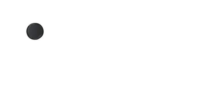 A completely black image with a small faint gray circle towards the top