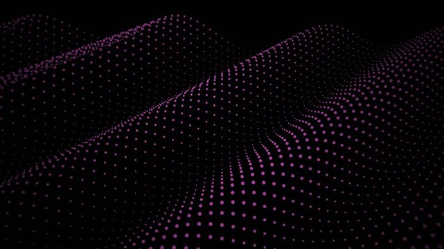 Aerial view of wavy surface with seed particles flowing like a wave