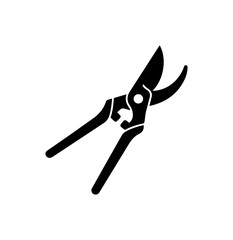 Handheld Pruning Shears Vector Silhouette Icon
