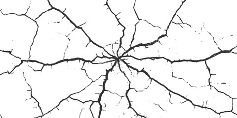 Obraz premium A rough textured closeup of an old cracked concrete wall reveals a dry gray cement surface with a dirty grunge pattern and broken plaster