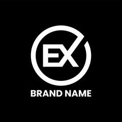 EX letter circle logo for company