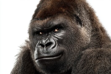 Fototapeta premium Closeup silverback gorilla portrait dramatic