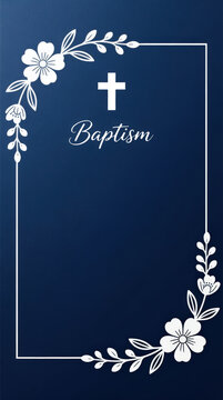 Clean baptism invitation template