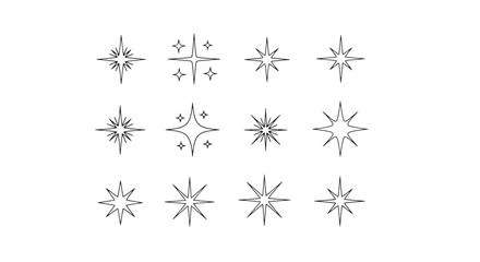 Sparkle and Shine Hand Drawn Starbursts Collection.