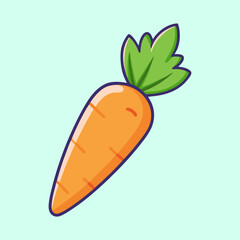 vector illustration of a carrot