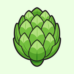 vector illustration of a artichoke