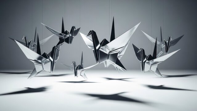 Origami cranes