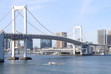 Obraz premium 東京ウオーターフロント。レインボーブリッジ。