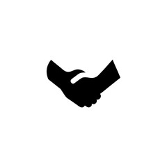 Obraz premium Handshake Pictogram Formed by Clean Lines Symbolizing Agreement Trust and Cooperation Vector illustration