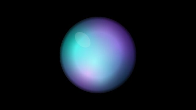 Blue and purple gradient pulsing orb on black background. Abstract glowing sphere with soft neon light and white core. Futuristic cinematic energy bubble fhd.