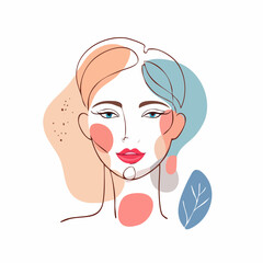 Beautiful woman with creative makeup and stylish hair design