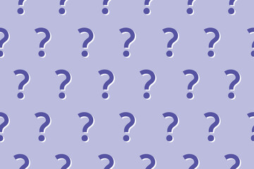 クエスチョンマーク模様のシームレスなパターン　はてなマーク柄の背景画像ベクターイラスト素材