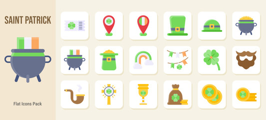 Fototapeta premium Saint Patrick’s Day Icons Pack