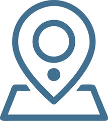 Minimalist location pin icon