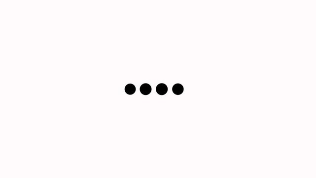 Simple circle bigger and fade for loading animation on white background. loading progress icon animation for web UI design, looping 4 dots motion graphic animation video