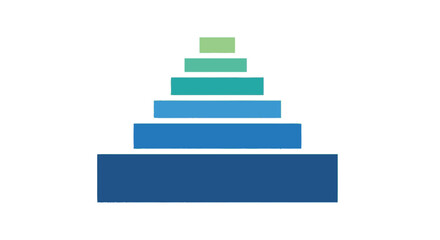 Blue Pyramid Structure with Green Top.