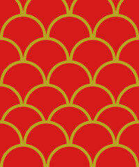 Abstract red circle pattern wallpaper background vector illustration.Retro art pattern background	