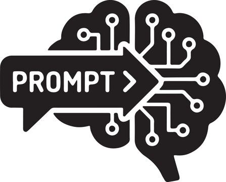 AI Prompt Input and Neural Command Injection Vector Icon