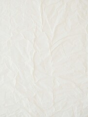 Obraz premium Crumpled white paper texture with a subtle pattern and depth. Ideal for backgrounds, overlays, and creative designs.