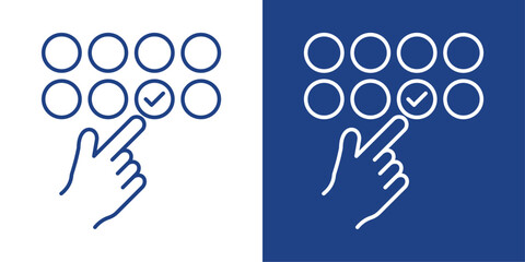 Choice Blue And White Icon Style Collection