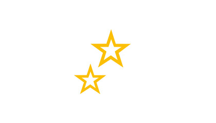 Obraz premium A yellow star is placed on a transparent background.