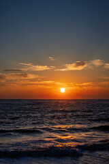 sunset over the ocean