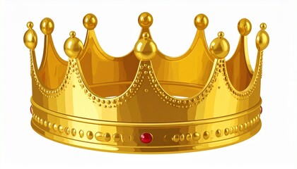 Golden Crown with Red, Blue, and Green Gemstones