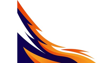 Naklejka premium Vibrant orange and blue abstract design element for business or creative projects